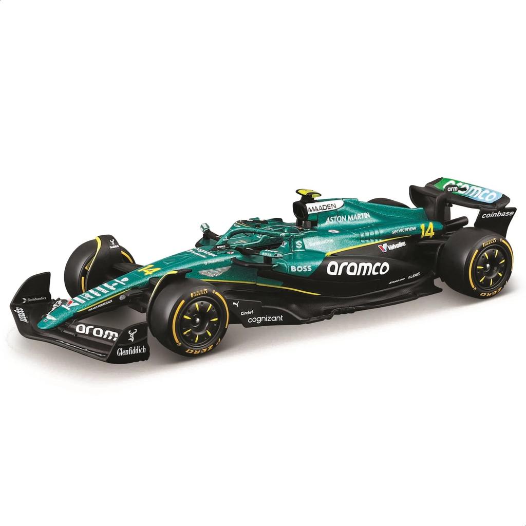 Bburago 2025 Model F1 Aston Martin Aramco Formula One Team AMR25 Fernando Alonso Diecast Model Car Finished Product 1/43 #14 / 18-38250 (#14)