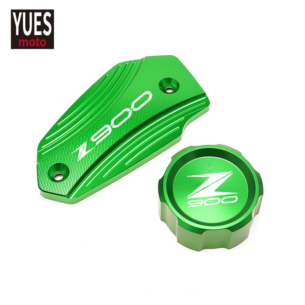 Motorcycle Accessories Front & Rear Fluid Reservoir Cover Cylinder Reservoir Brake Cap For Kawasaki Z900 2018