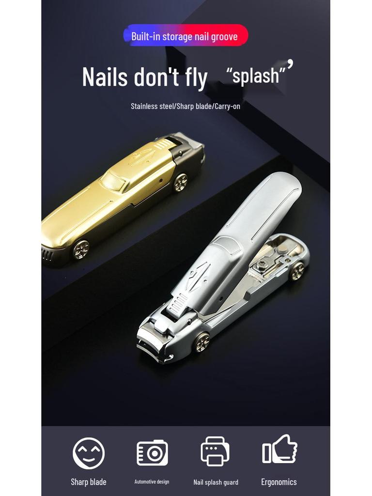 Anti-Splash Car Nail Clippers & Phone Holder