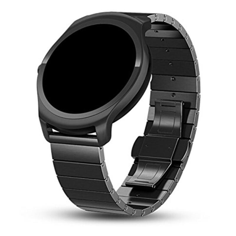 22mm Butterfly Lock Link Stainless Steel Watch Band Replacement for Huawei Watch GT 2e GT 2 46mm Stainless Steel