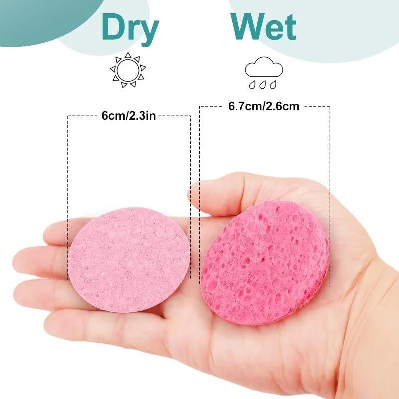 50-200PCS Compressed FacialSpongeStrongAbsorbent LatexFree Exfoliating Makeup Cleansing Pad for SkinCare BeautyTools Accessories