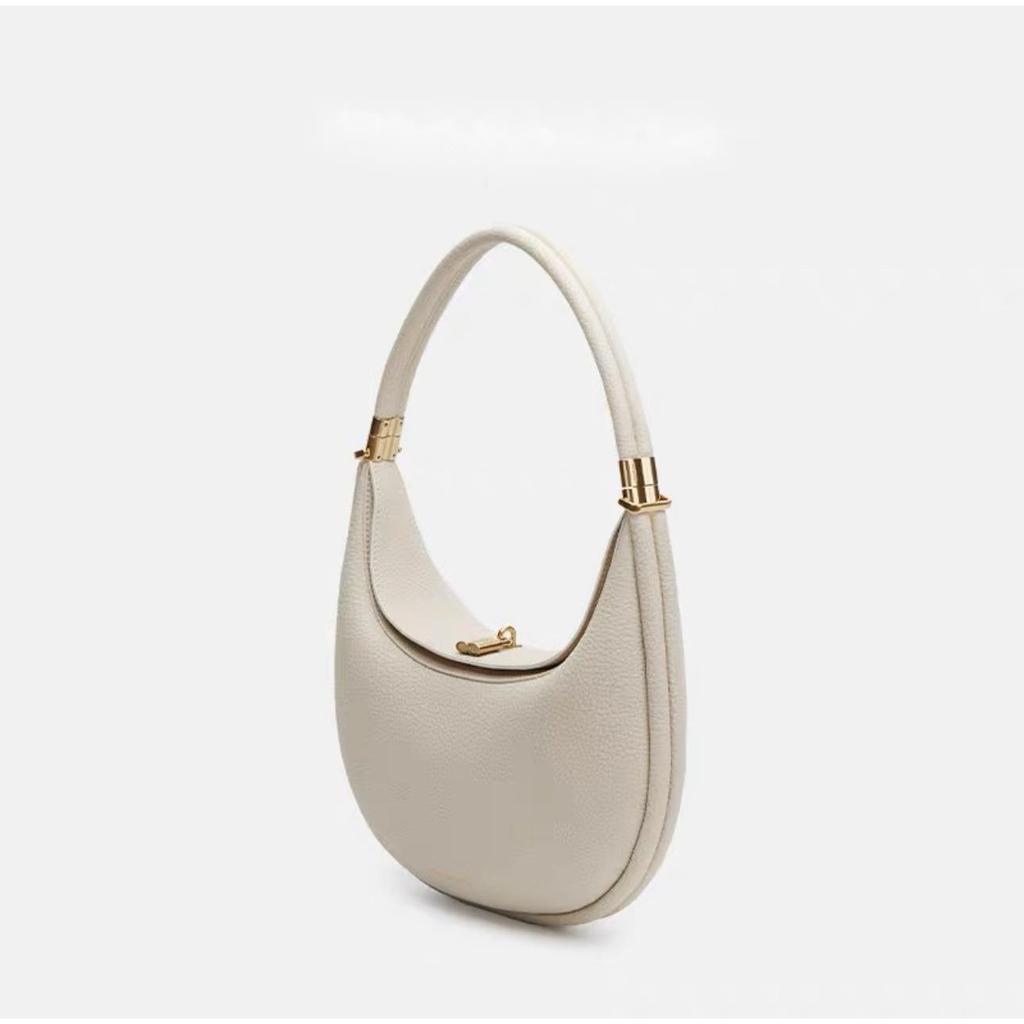 Designer Shoulder Underarm Leather Bag For Women New Fashion Portable Solid Color Female Travel Handbag