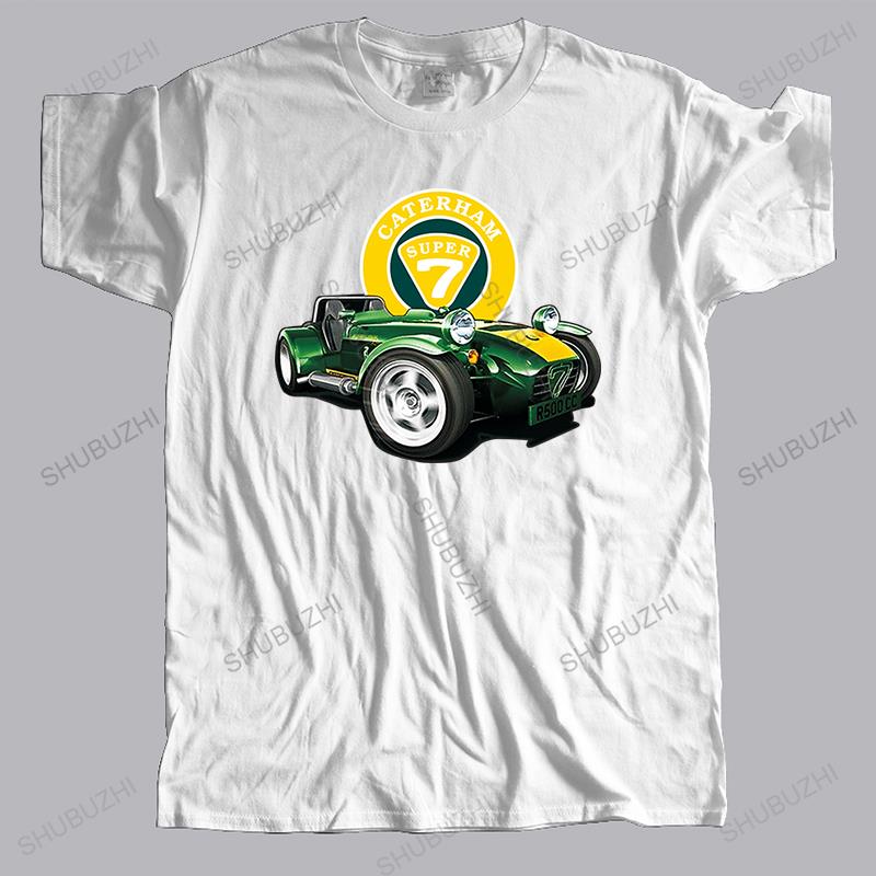 Męski bawełniany t-shirt letni casualowy t-shirt Odzież Markowa CATERHAM SUPER 7 Wysokiej Jakości top prezent Męski T-SHIRT z Krótkim Rękawem