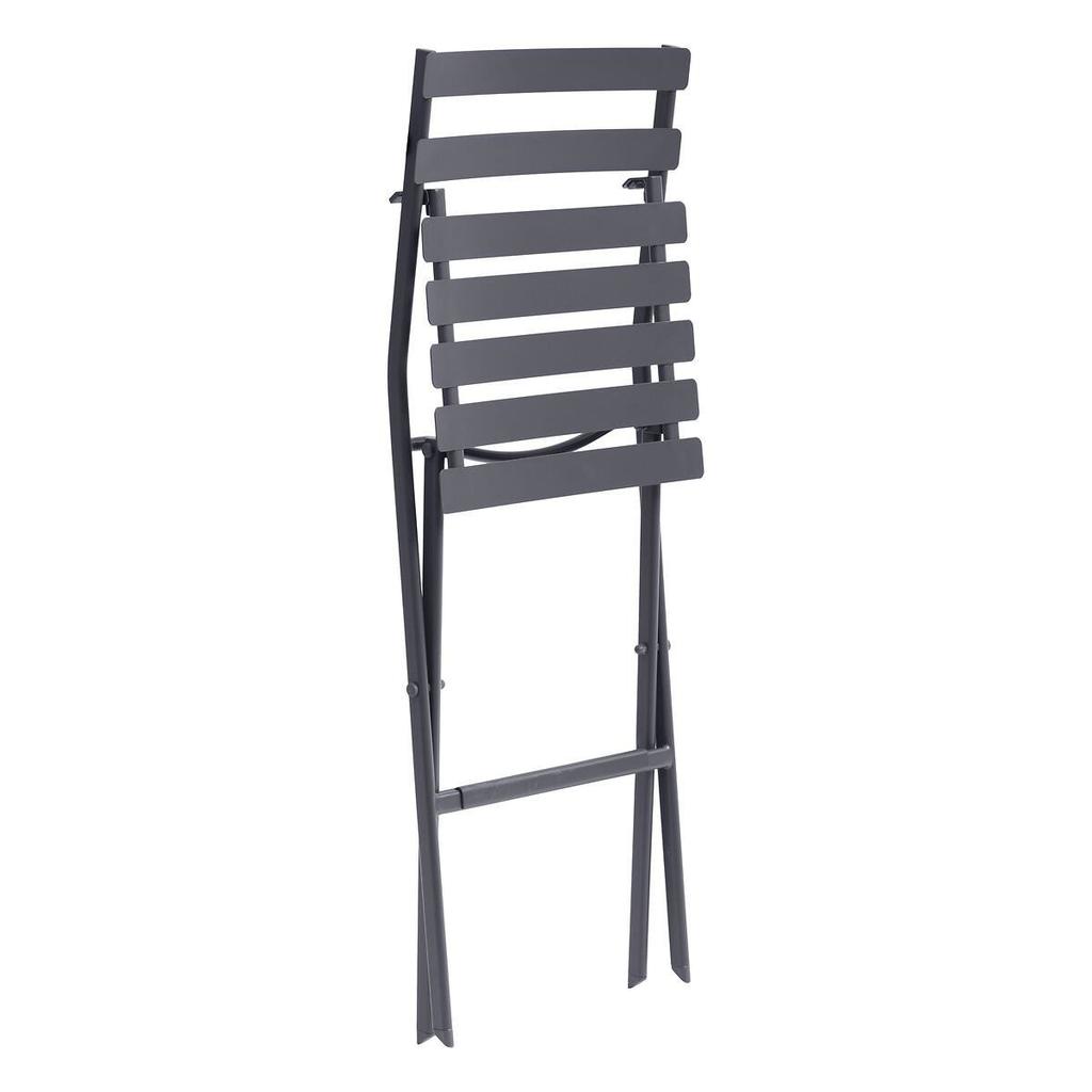 Greensboro Graphite STEEL FOLDING STOOL with Footrest