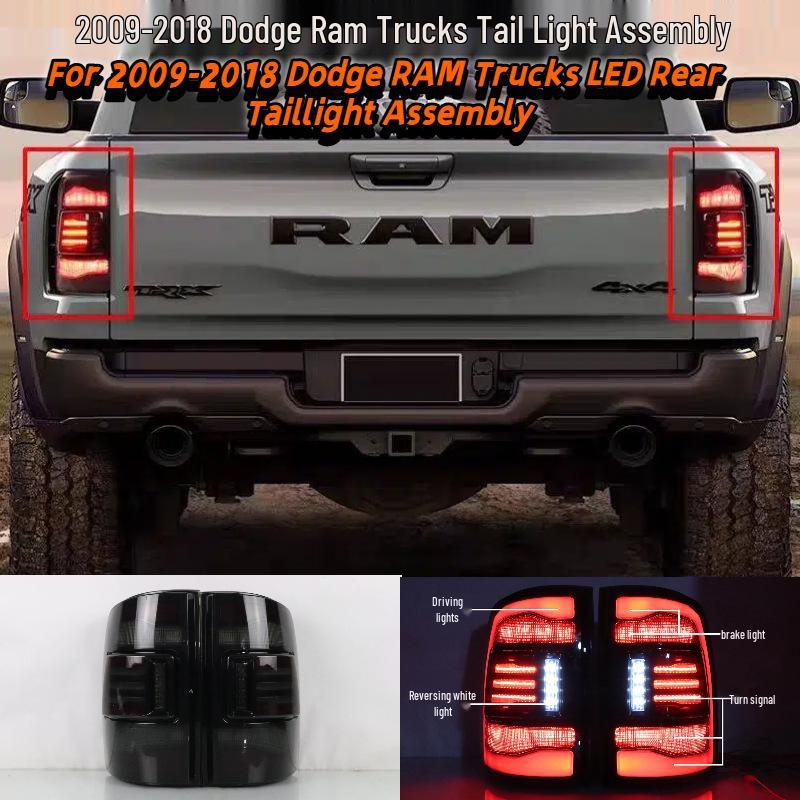 Задний фонарь в сборе для пикапов Dodge Ram 2008-2018 гг. RAM 1500 2009-2018: Pair