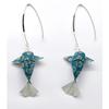 The Cocotte - Turquoise Carp Origami Paper Earrings
