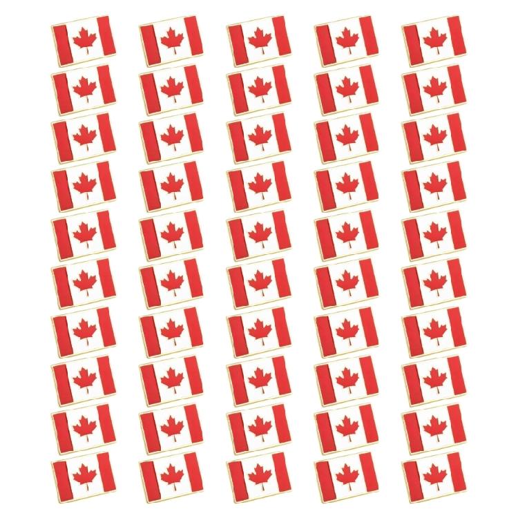 Classical Canadian Flag Brooch Sturdy Alloy Maple Needle Badge Office Wear Decoration For Long Lasting Wear