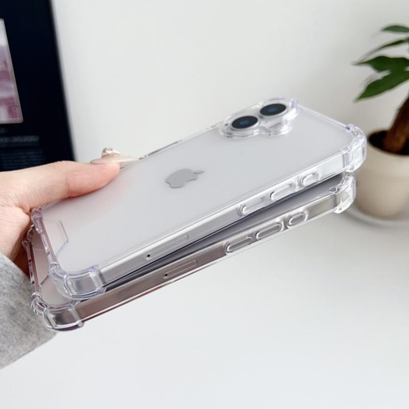 Luxury Transparent Shockproof Four Corner Package Case For iPhone 17 Air 16 15 14 13 12 11 Pro Max 8 Plus X XR XS Acrylic Cover