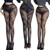 Women Fashion Design Stretch Mesh Stockings Sexy Floral Tights Sheer Jacquard Lace Fishnet Pantyhose Long Stocking