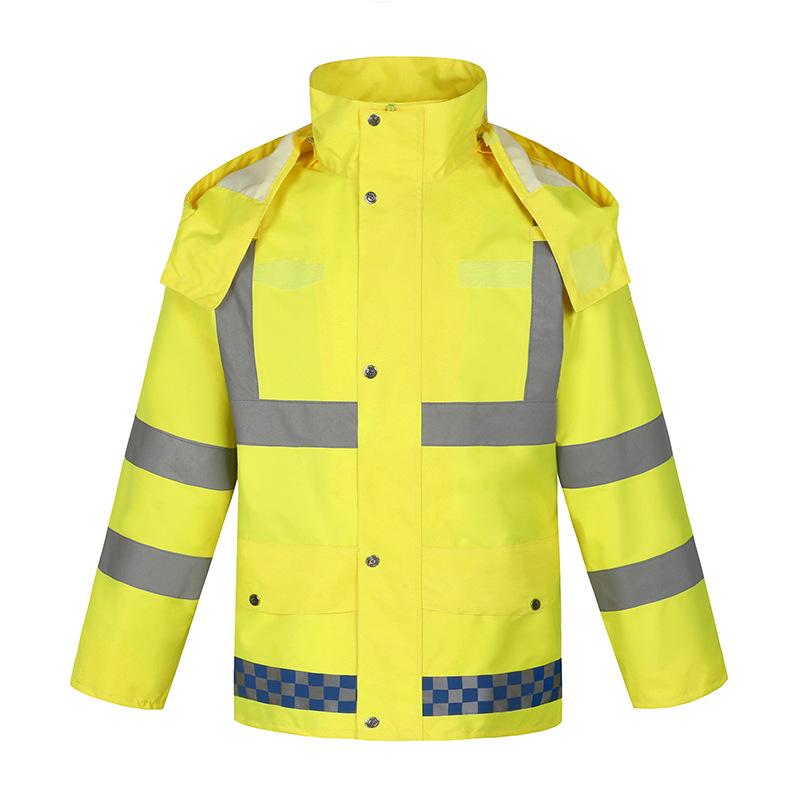 Impermeable y Pantalones Reflectantes para Trabajadores de Tráfico y Saneamiento