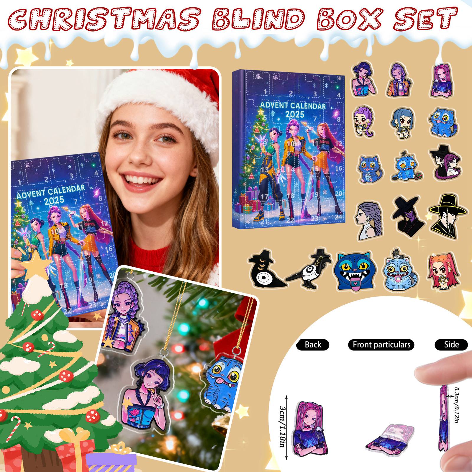 

2D Адвент-календарь включает 24 адвент-календаря, календарь обратного отсчета и коллекционные сюрпризы One Size