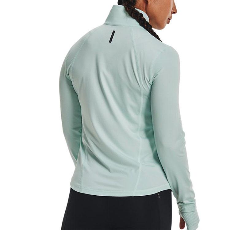 Under Armour Einfarbige Reißverschluss Trainings-Sport-Stehkragenjacke Damenjacken Grün 1359081-936
