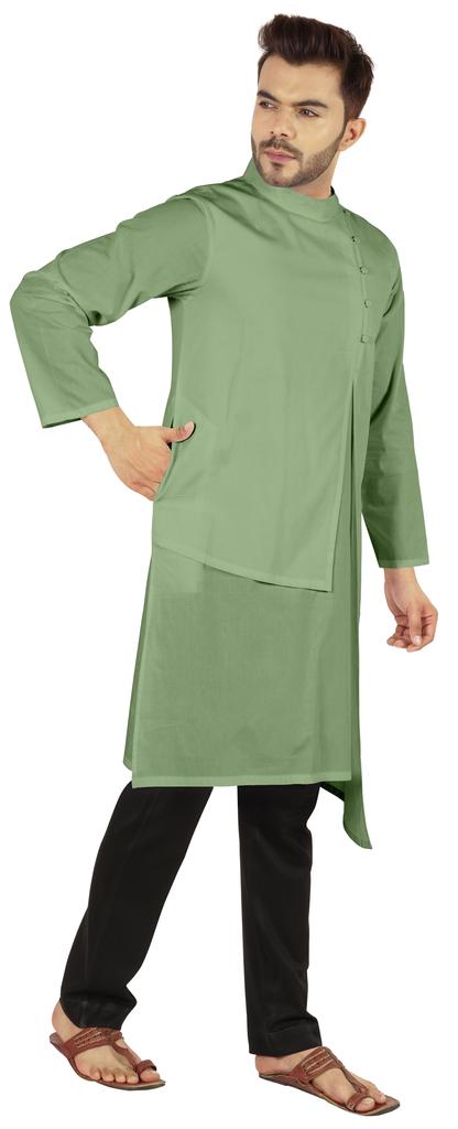 Atasi Indian Designer Kurta For Mens Party Wear Solid Color Ethnic Long