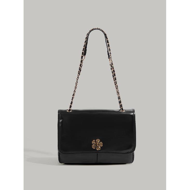 Autumn Winter Versatile Chain High-End Single Shoulder Bag 2024 New Classic Retro Underarm Bag Fashion Versatile Single Shoulder Bag чёрный
