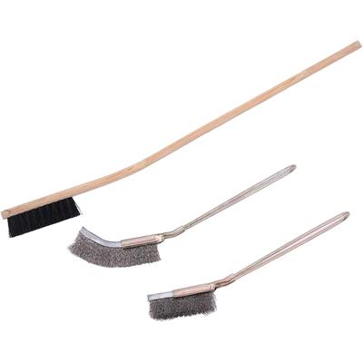 Practical Bird Cage Cleaner Set for Birdcages Cleaning Long Handle Clean Brushes 3PCS StainlessSteel Small Pet Cleaner