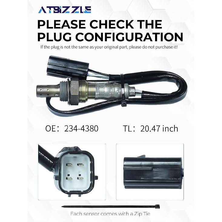 

O2 Oxygen Sensor 234-4380 Downstream Fit for 2007-2012 Nissan Altima Sentra Versa Maxima Murano Rogue Quest Cube 370Z, Infiniti G37 Q70 Q70L EX35