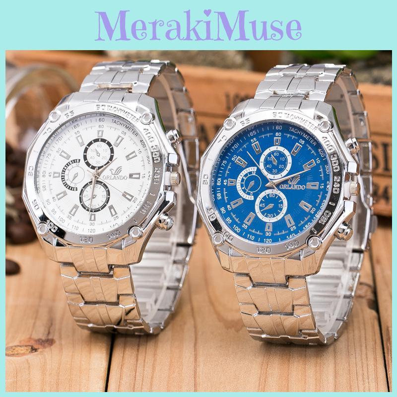 Steel Stylish Men Band Watch Business Alloy Timepiece Casual Wear Accessory