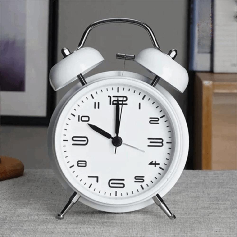 4 Inch Student Alarm Clock Luminous Table Clock Home Decor Twin Bell Loud Alarm Clock  Bedroom