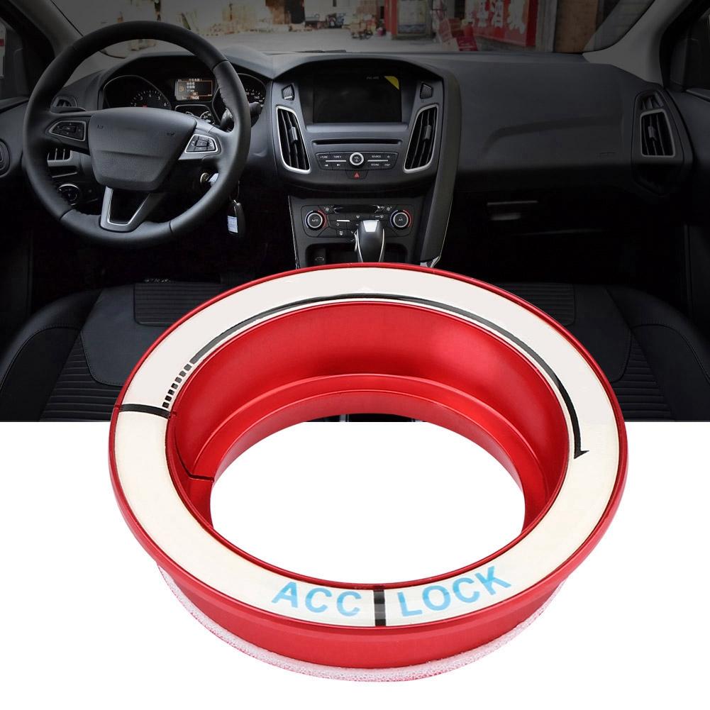 Car Luminous Ignition Switch Ring Circle Key Hole Cover Trim for Ford Focus 2005 2018 Red