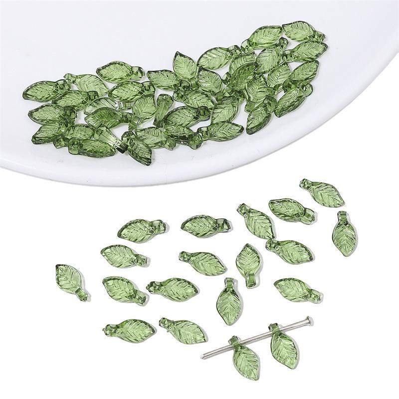 Acrylic Mini Tree Leaf Beads for DIY Jewelry: Handmade Necklaces, Bracelets, and Earrings Accessories