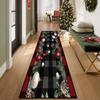 Christmas Style Big Living Room Rugs Stairway Home Decoration Bedroom Plaid Stair Carpet Washable Passageway Floor Mat Lounge