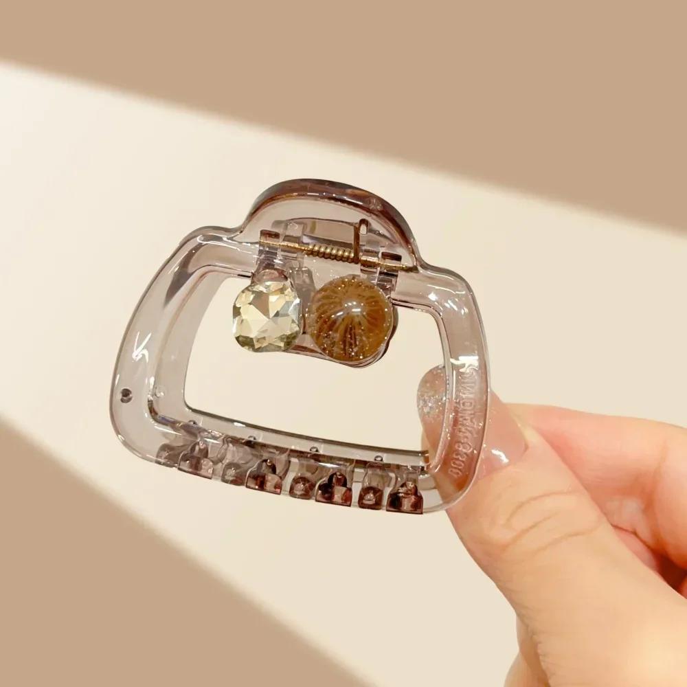 

Элегантный хрустальный жемчуг среднего размера толстый тонкий женский зажим-краб для волос аксессуары корейская звезда красный черный зажим-краб головной убор для девочек