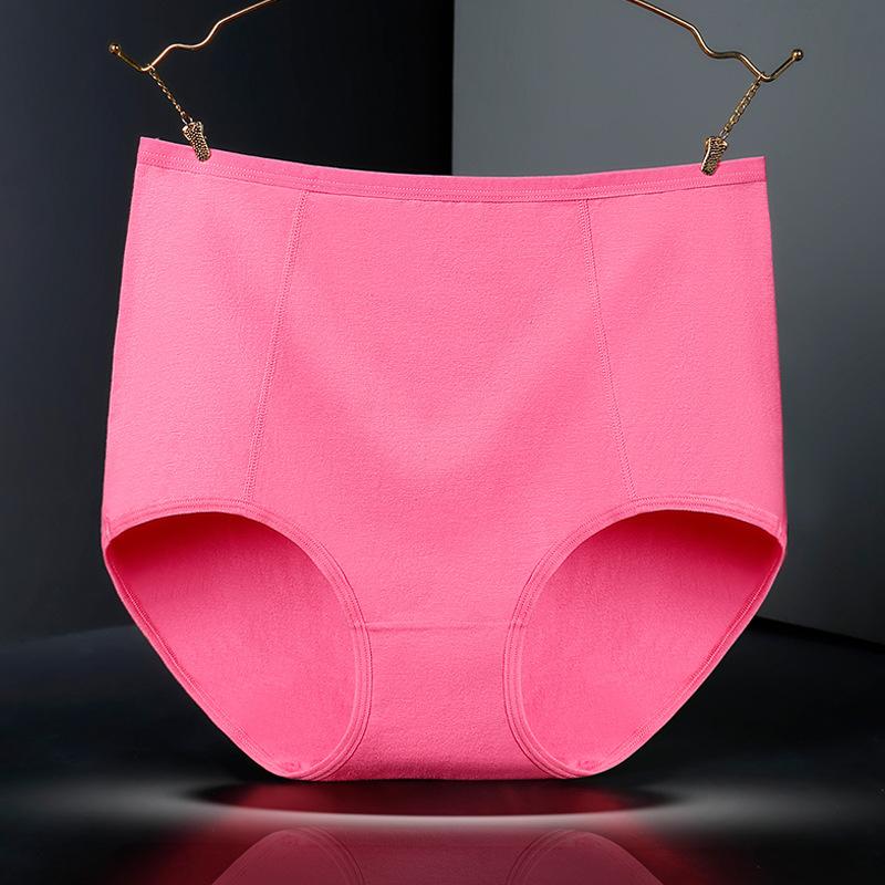 Breathable Pure Cotton Women's High-waisted Underwear Belly Buttocks Women Panties