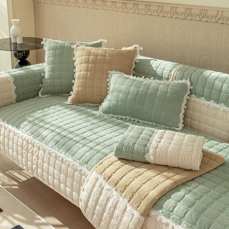 

Вельветовая подушка для дивана, универсальная круглый год, нескользящая подушка, простая современная, утолщенная подушка для осени и зимы, ткань для чехла на диван 70*70cm