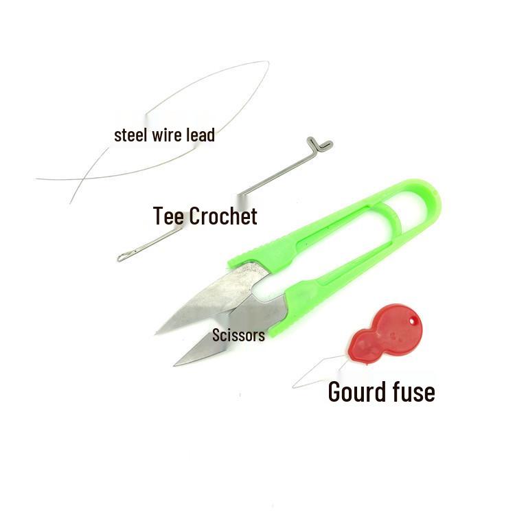 Compact Stainless Steel U-Shaped Thread Trimming Scissors for Cross-Stitch and Gauze