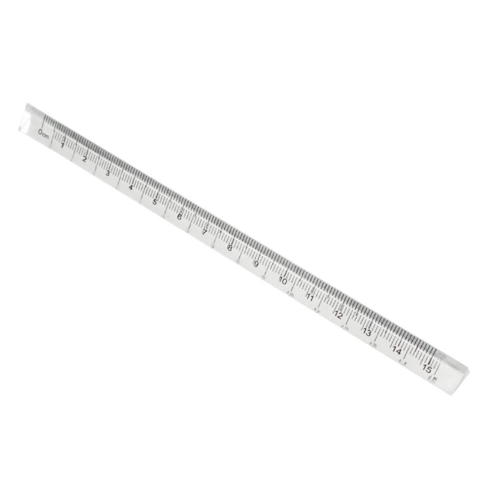 Plastic Transparent Triangle Ruler Clear Scale Transparent Stationery School Supplies Non-toxic Three Sided Solid белый