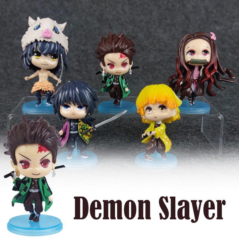 Adorable Demon Slayer Q Doll Model Car Desktop Ornaments For Collectible Decorations