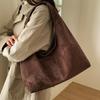 Retro Suede Leather Fashion Women Shoulder Crossbody Bag Solid Color Ladies Handbag Luxury Commuter Large Tote Sac