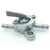 Motorcycle Motocross Fuel Tank Taps Oil Gas On-Off Switch Silver Aluminum Petrol Cock Petcock Universal for Off Road