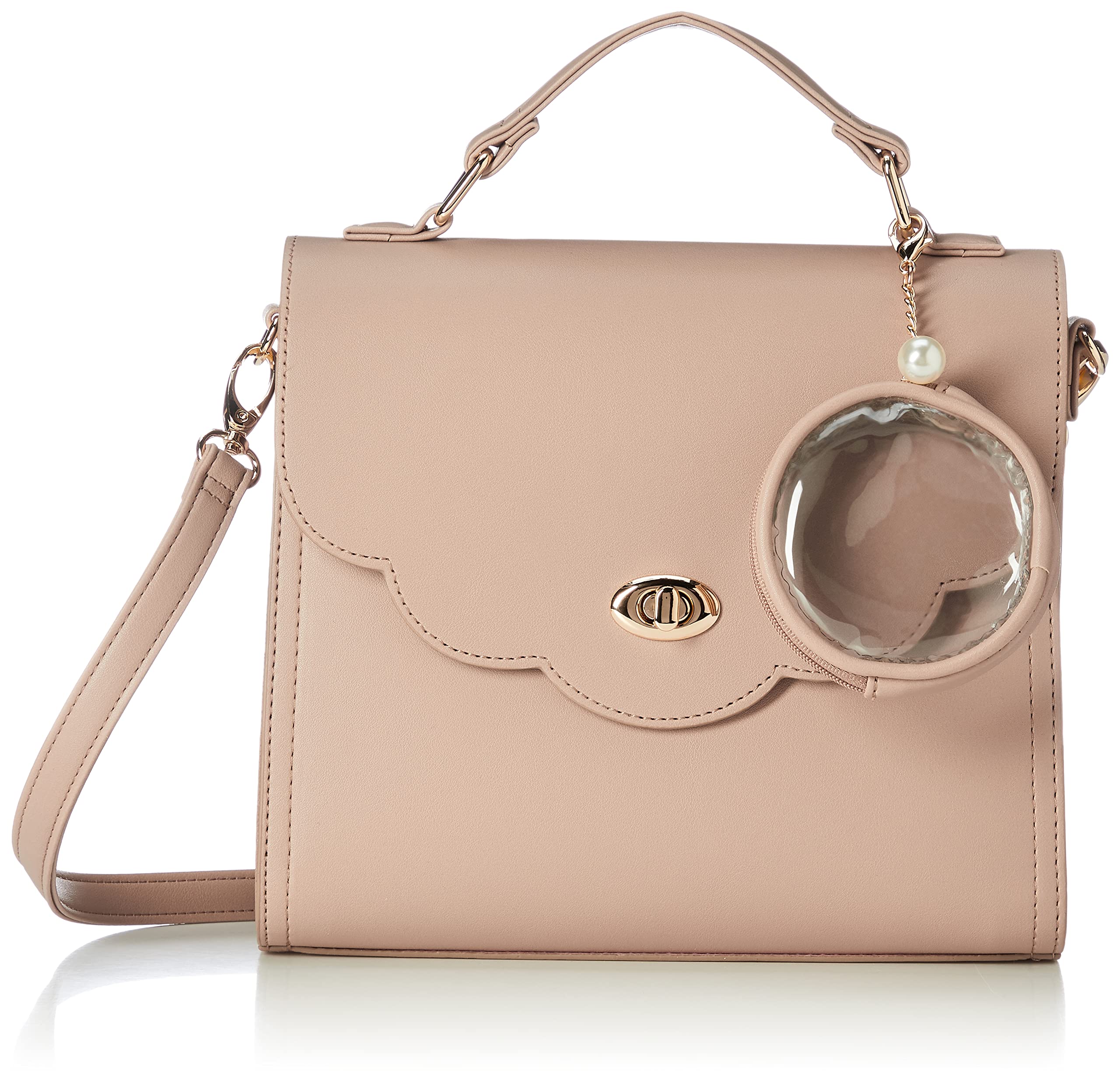 

WEGO Scallop Shoulder Ita Clear Deco Oshikatsu Oshikatsu Oshikatsu Live Everyday Korean Beige 2-Way Bag, Bag, Bag, Bag, Bag, Bag, Bag, Goods, Bag,