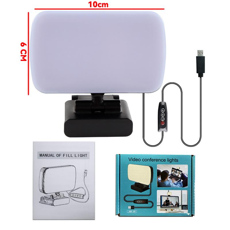 Video Conference 6500KPortable LED Video Light Cube Laptop Computer Webcam Light Zoom Call Lighting with Clip for Live Streaming