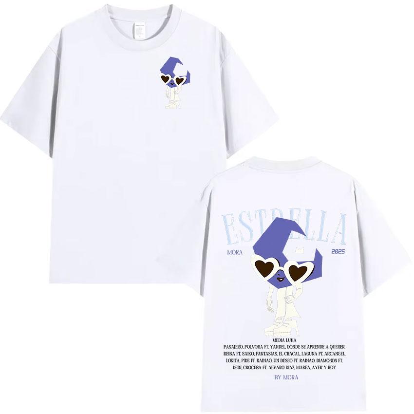 Rap Singer MORA Album 2025 Merch Pattern Tshirt Summer Mens Womens Casual Oversized Highquality Pure Cotton Tshirt