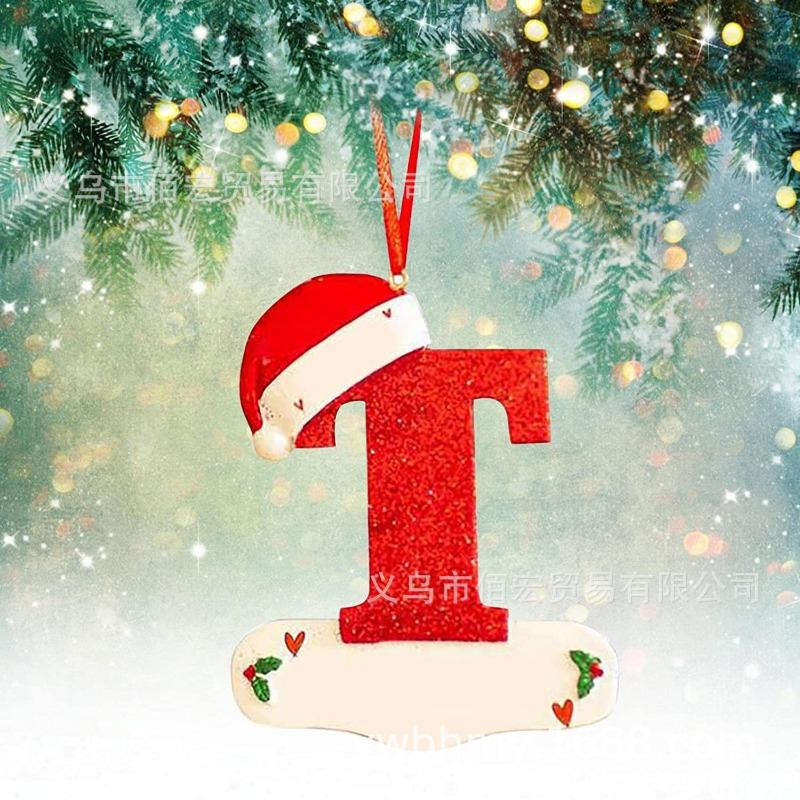 1pc Christmas Tree Decoration for Home 2025 Letter Pendant Pendant Xmas 2026 New Year Decor Ornament Noel supplies accessories