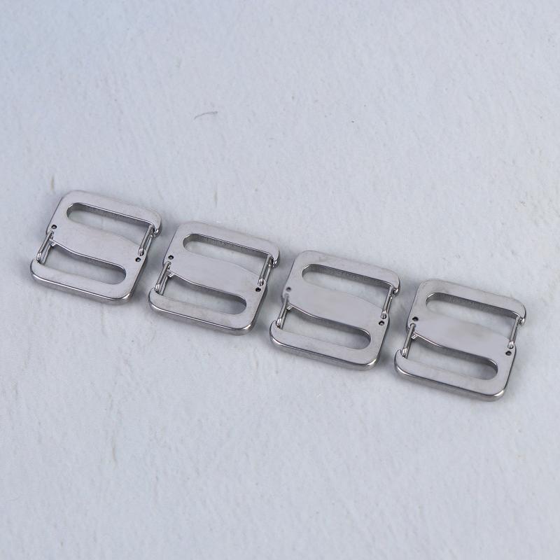 2/4 Pièces Boucle Réglable à Double Ouverture en Acier Inoxydable pour Connexion de Sangle de Sac à Dos Sangle de Sac de Ceinture Mousqueton Clip Boucle Raccord