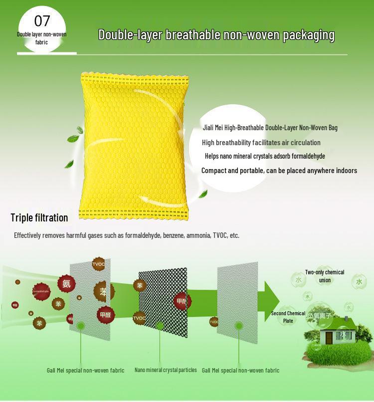 Bamboo Charcoal Bag for Odor and Formaldehyde Removal In Homes and Cars