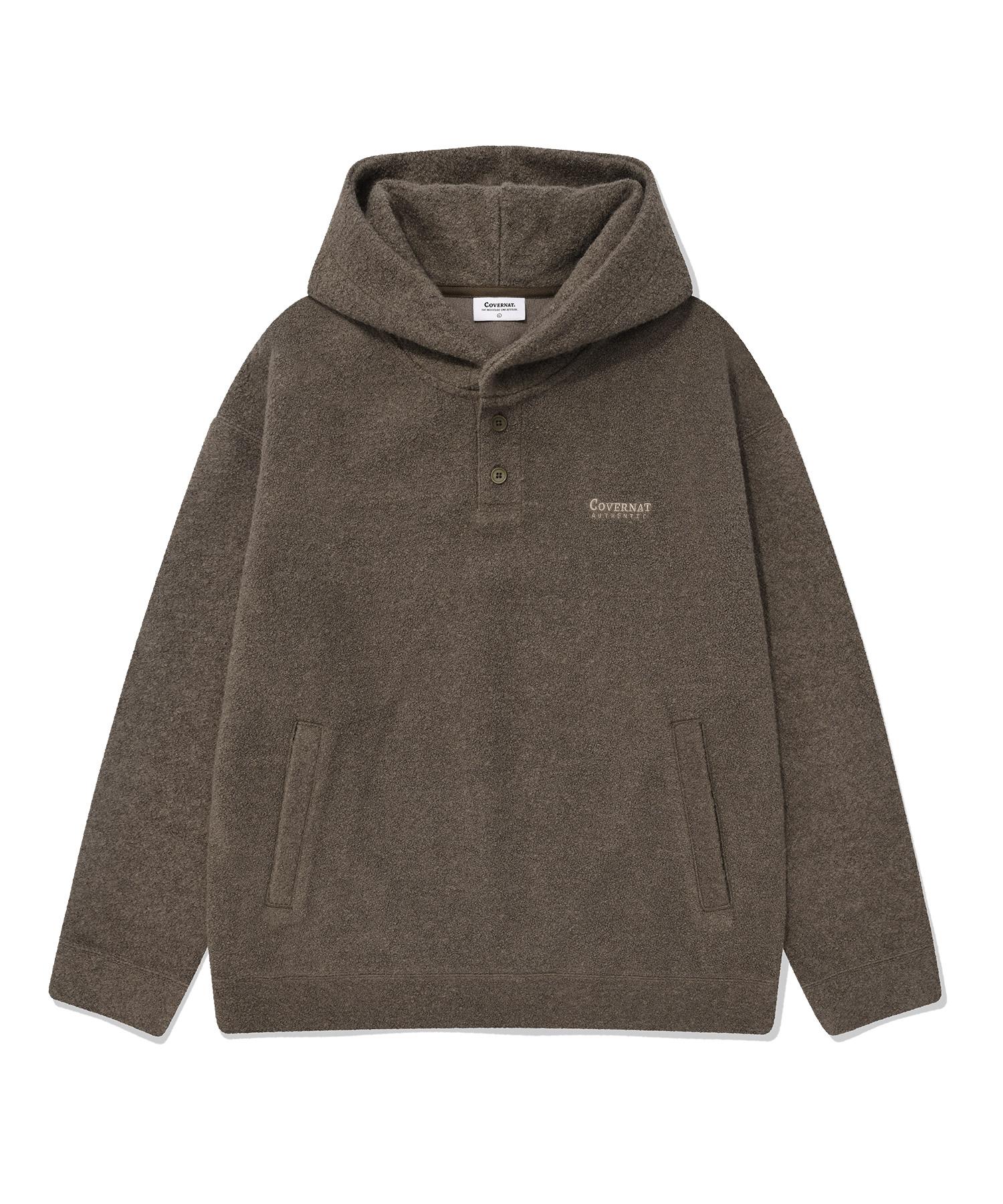 Covernat Boucle Jersey Hoodie Olive Olive/L