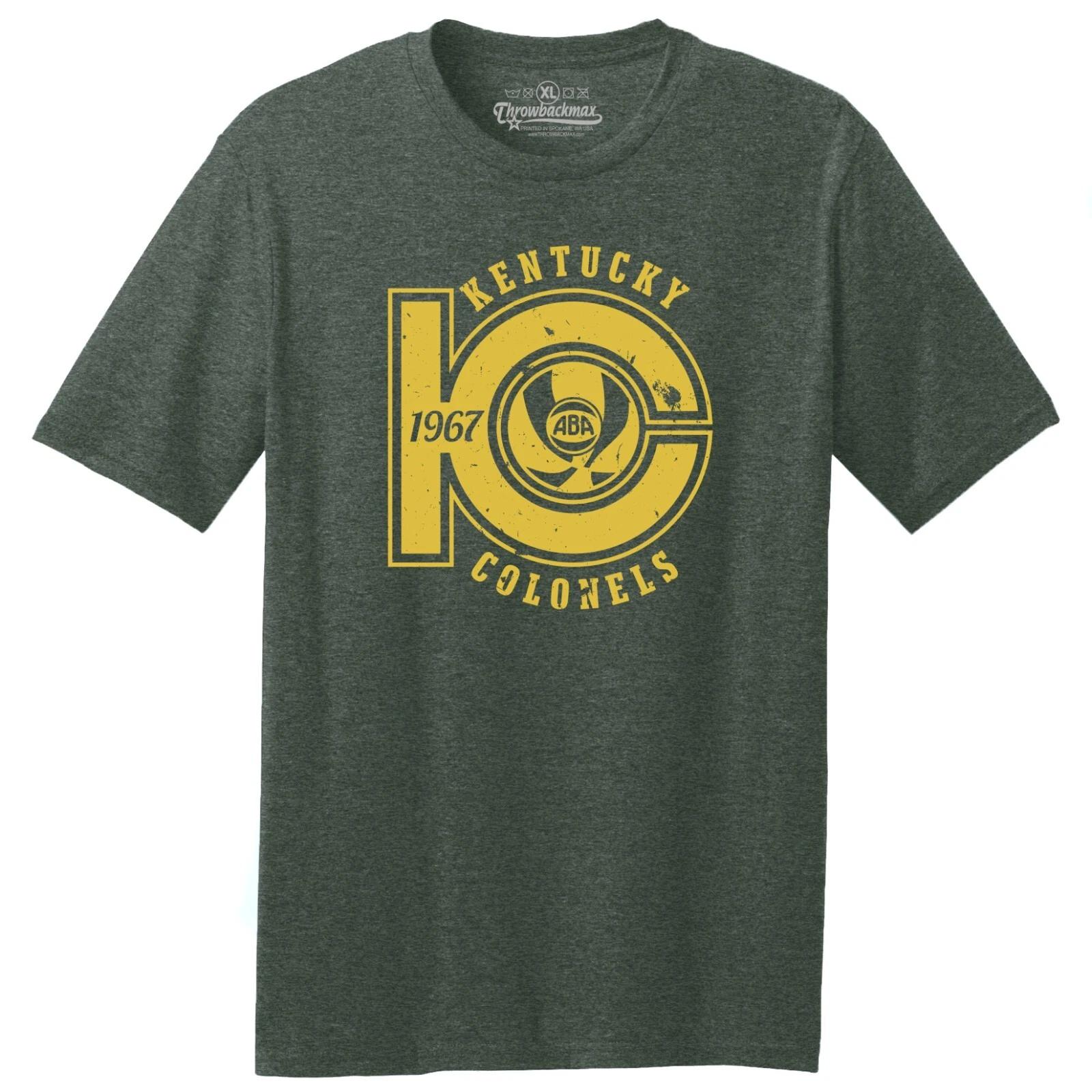 Kentucky Colonels 1967 ABA Logo Basketball TRI-BLEND Tee Shirt - Green Heather 2XL