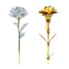 Gold Foil Artificial Colorful Rose Flower for Valentines Day Mothers Day Durable