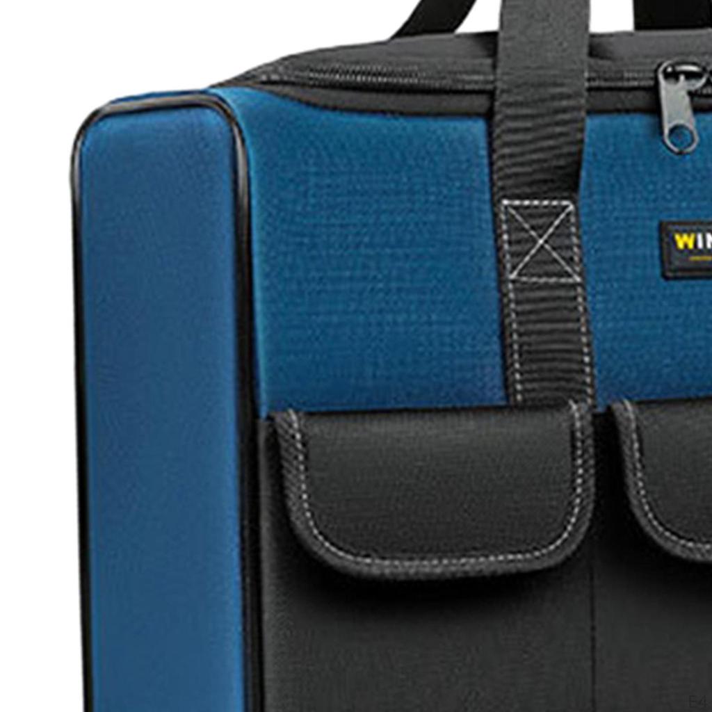 Heavy-Duty Tool Storage Bag with Multiple Compartments and Durable Zipper for Construction