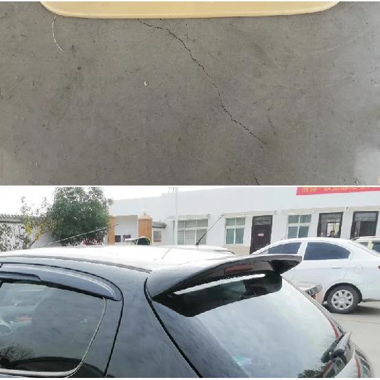 For 2013--2018 Peugeot 206 Hatchback Rear Roof Spoiler Trunk Lid Wings ABS Plastic Black Carbon Car Exterior Tuning Accessories