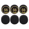 6PCS Billiard Cue Tips PU Multiple Layer Pool Cue Tips Replacement for Billiard Games Black SS