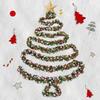 1pc 2M Christmas Snowflake Tinsel Garland - Metallic Xmas Tree & Ceiling Decor, Hanging Party Accessory for Christmas & New Year