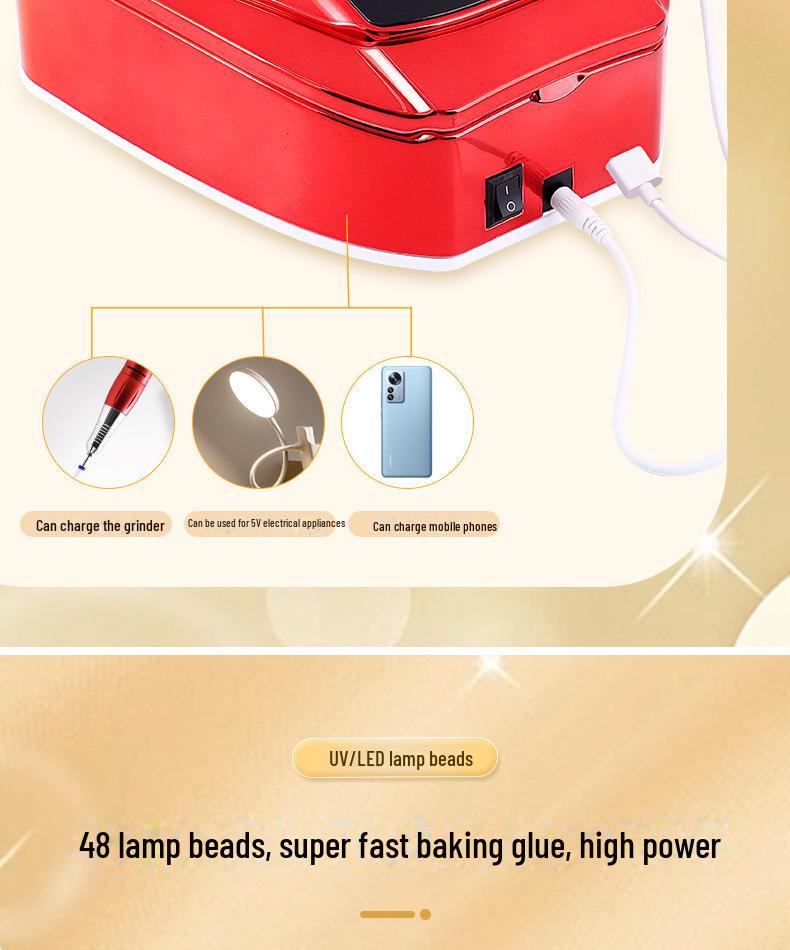 96W Rechargeable Nail Light Therapy Machine for High-Power Gel Drying