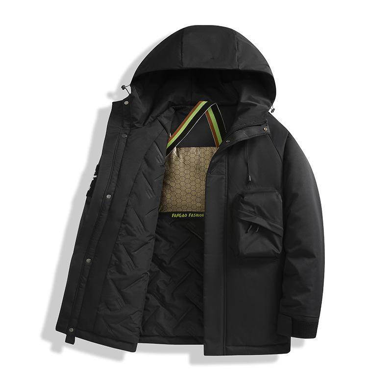 2023 Winter New High Arcade Performance Trendy Fashion Outdoor Tooling Three-proof Hooded Warm Cotton Clothes