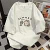 Summer Women's Fashion Casual Cute Cartoon Cat Print Round Neck Short Sleeve T-shirt