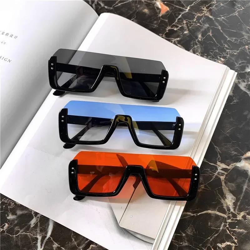 Net Red Retro Street Shot Sunglasse Men Half Frame Show thin Face Sunglasses Women Glasse Car Driving Glass Anti Glare Accessory